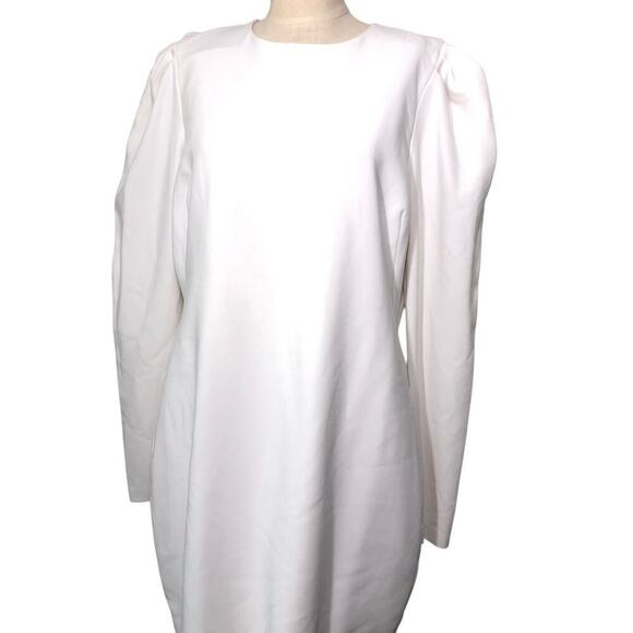 Black Halo Hadley Dress Long Sleeves White Woven Size 16 - Picture 5 of 9